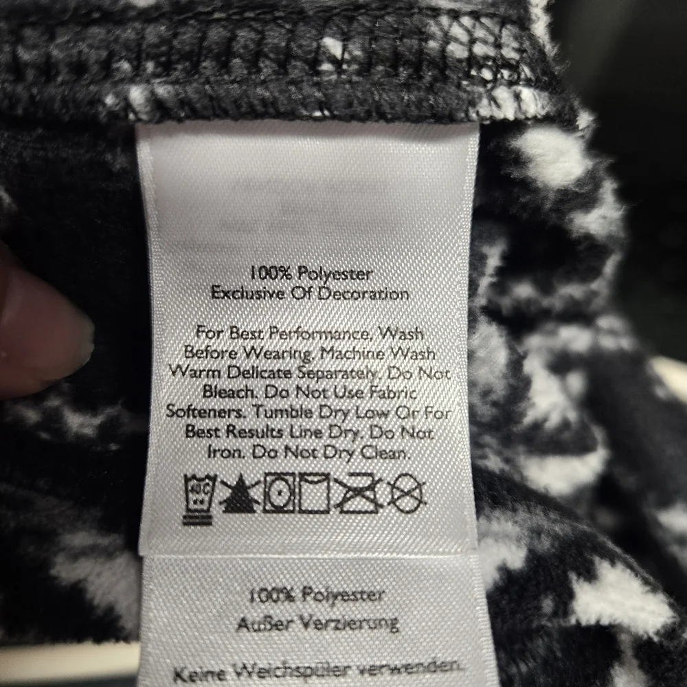 Eddie Bauer Black and White Womens Aztec Quarter Zip XL - Picture 5 of 5